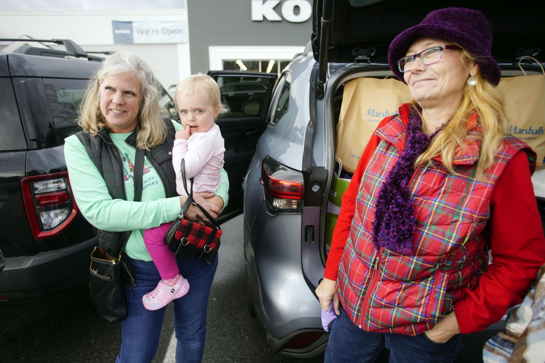 Michelle Elithotpe, granddaughter Kelsey, age 2, and Rebecca Andrews
